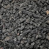 Black Lava Rocks for Plants Natural Horticultural Volcanic Rock (1/4" to 1/2" Size) (Mined in USA) (5-lb Bag)