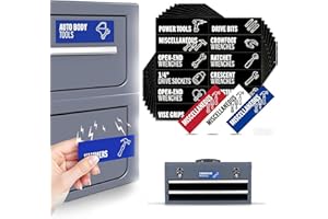 80 Pcs Magnetic Tool Box Labels Stickers - Printed Magnetic Toolbox Labels-Fits All Brands of Steel Tool Box Drawers, Waterpr