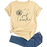 GRTXIN Plus Size Dandelion Graphic Tees for Women Sunflower T Shirt for Women O Neck Short Sleeve Top Tees