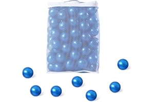 GUESVOT Ball Pit Balls for Kids, Plastic Refill 2.2 Inch Balls, 100 Pack, Bright Colors, Phthalate and BPA Free, Includes a Reusable Storage Bag with Zipper
