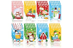 LOAVER 24 Pack Christmas Mini Spiral Notepads for Kids,Holiday Memo Spiral Notebooks Christmas Pattern for Xmas Party Favor Supplies Gift Goody Bag Stuffers Classroom Prizes