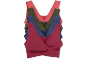 Caramel Cantina 4 Pack Nursing Maternity Women’s Sleep Comfort Bralette Bra