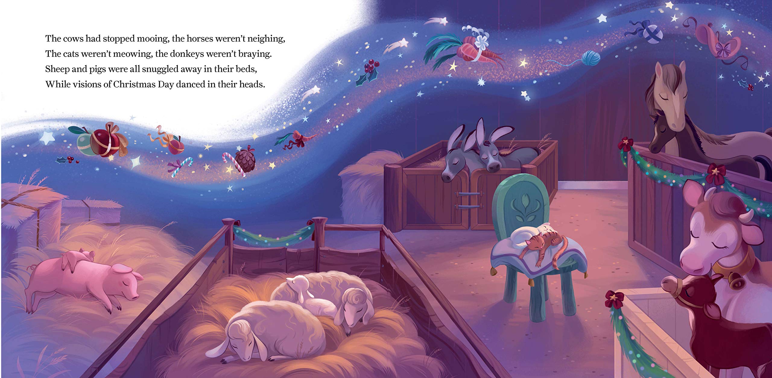 'Twas the Night Before Christmas on the Farm: Celebrate the Holidays with this Sweet Farm Animal Book for Children