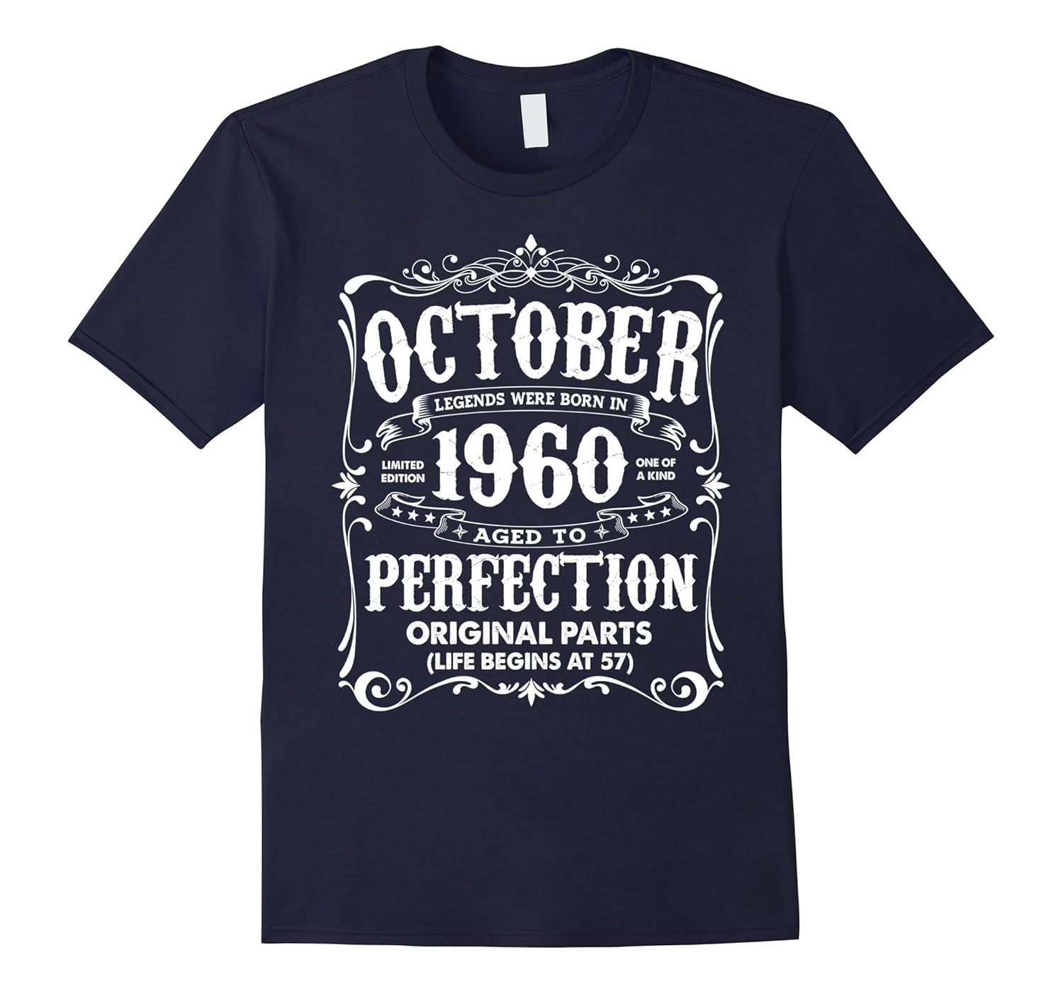 Vintage Legends Born In October 1960 Birthday T-Shirt-ANZ