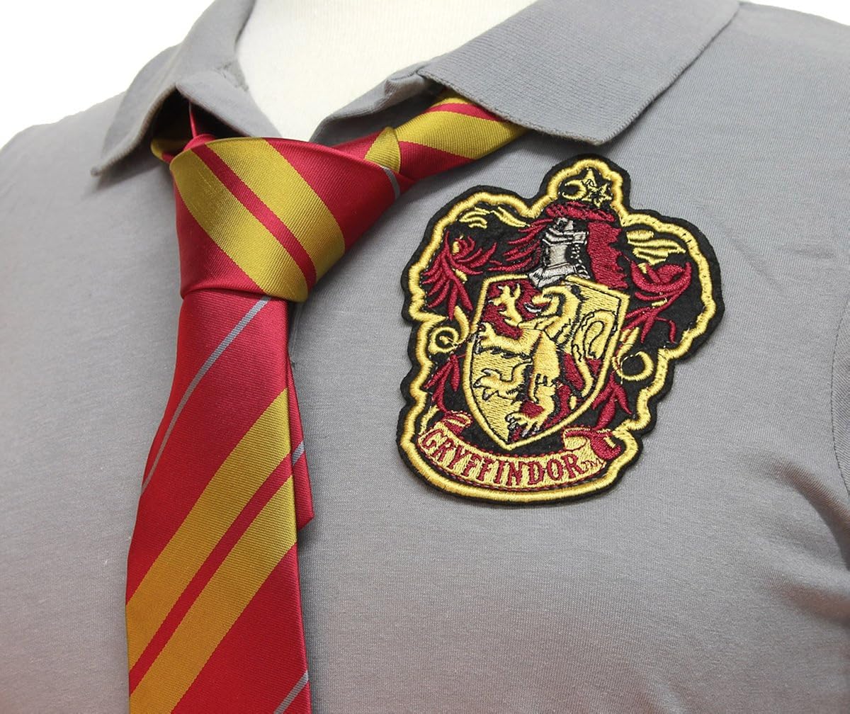 HARRY POTTER Gryffindor Caped Polo with Tie (Large) Grey: Clothing