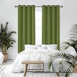 Deconovo Thermal Blackout Curtains Green Eyelet W52 x L72 Inch 2 Panels view 6