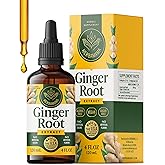 HERBAMAMA Ginger Drops - Vegan Digestive Support & Overall Well-Being with Ginger Root Extract Tincture - Non-GMO, Alcohol & Sugar-Free Liquid Antioxidant Supplement, 56-Day Supply