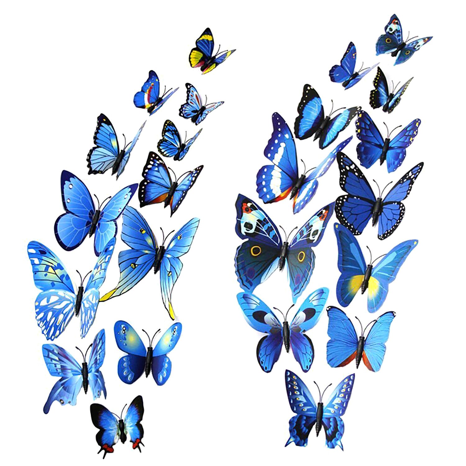 ADLKGG Butterfly Wall Decals Stickers Decorations, 3D Gold