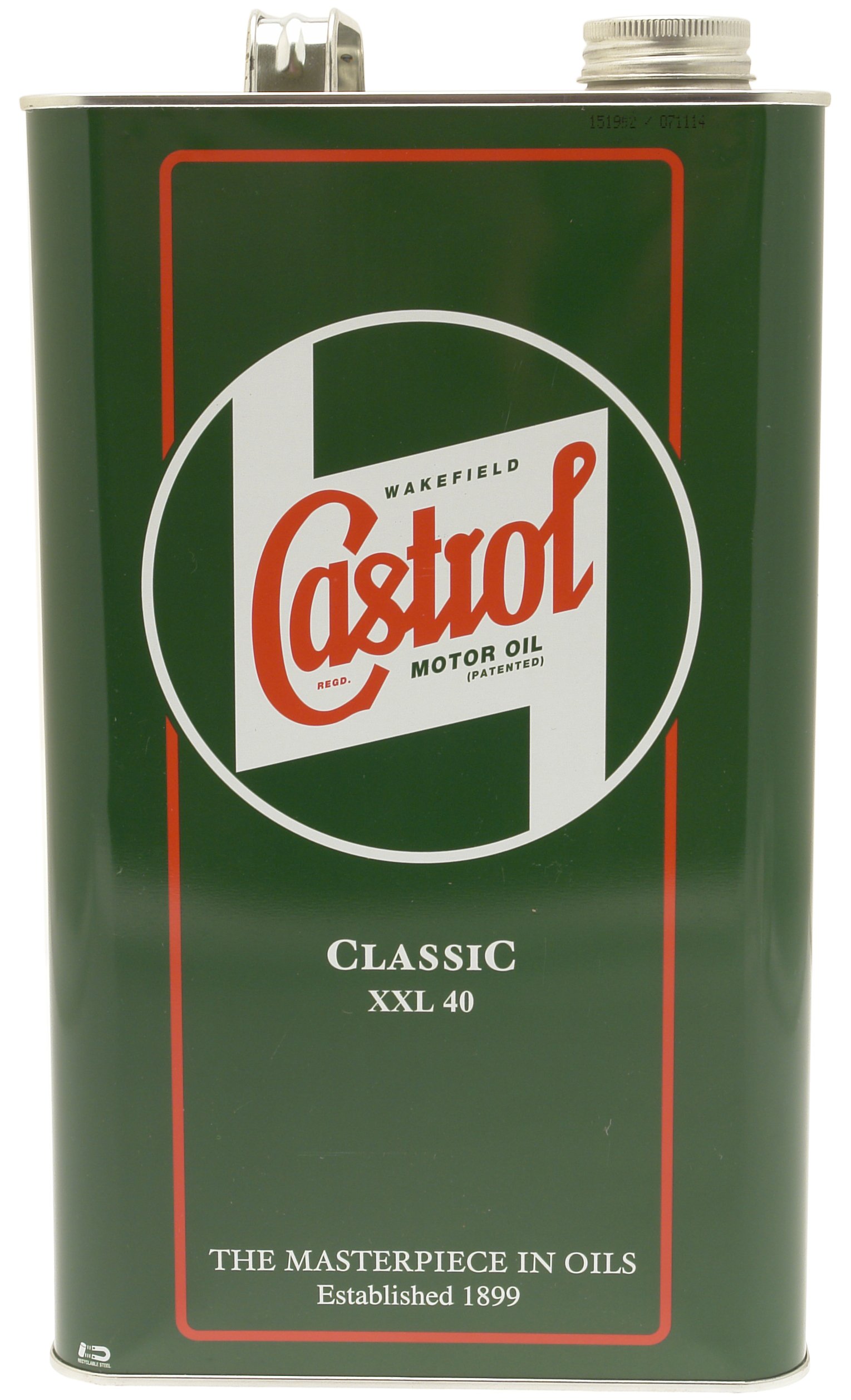 Castrol Classic XXL40 SAE40 Monograde Engine Oil – 5L Tin | Premium Mineral Oil for Pre-1950 Cars & Pre-1970 Motorcycles | Engine & Gearbox Lubrication | Vintage Vehicle Formula