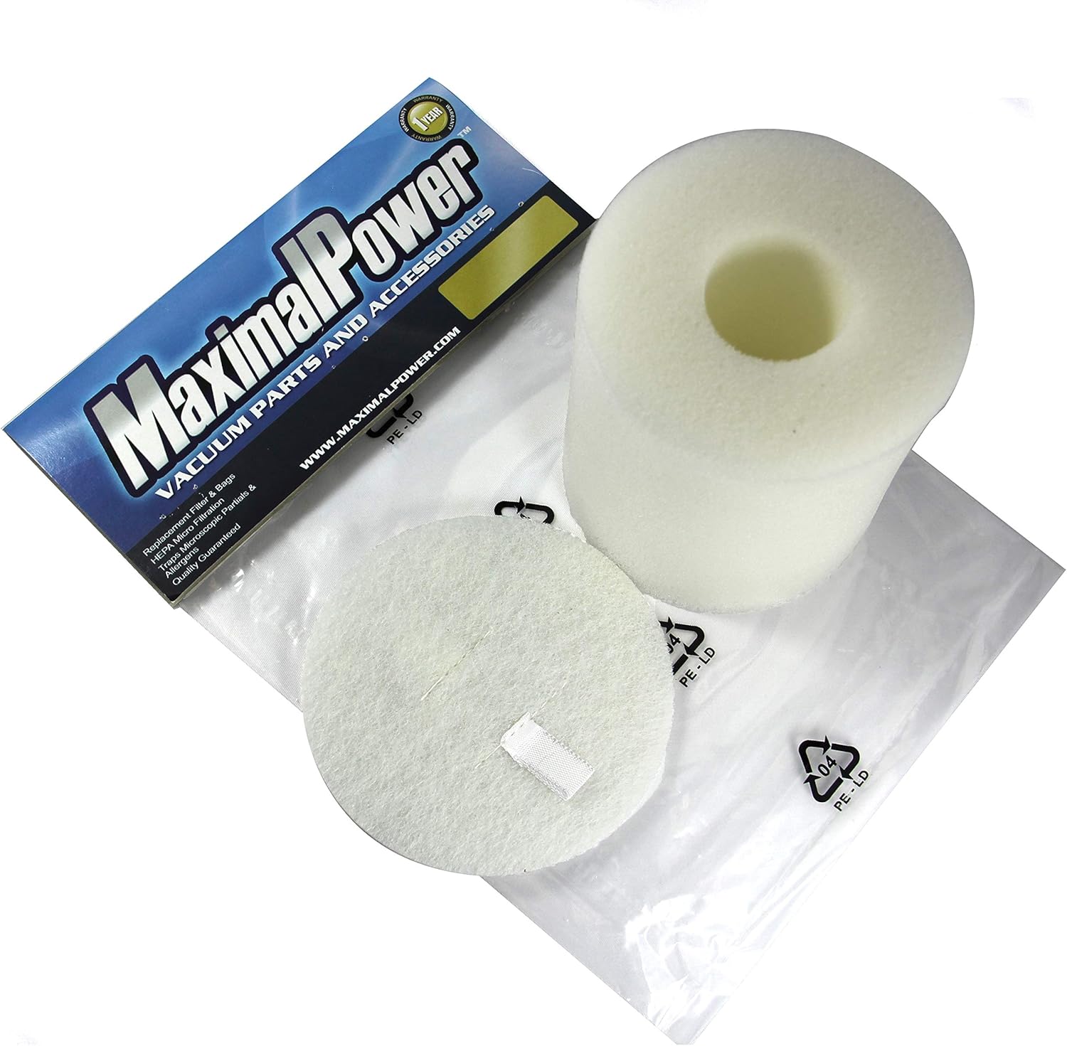 MaximalPower Foam & Felt Filter Kit for Shark Rotator Pro Lift-Away NV500 Part # XFF500 (Foam & Felt Filter Kit (1 Set))