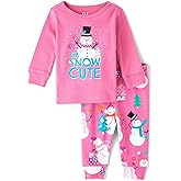 The Children's Place baby-girls And Toddler Long Sleeve Top and Pants Snug Fit 100% Cotton 2 Piece Pajama Set