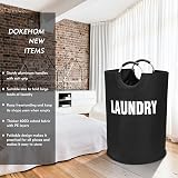 DOKEHOM 160L XX-Large Collapsible Laundry Basket Black XXL view 2