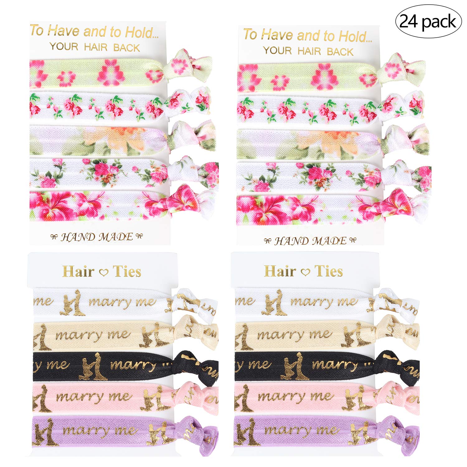 Amazon Com Pack Of 20 Elastics Ribbon Hair Ties Set No Crease