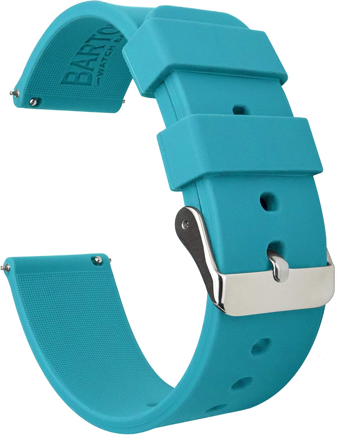 BARTON Watch Bands - Soft Silicone Quick Release Straps - Choose Color & Width - 16mm, 18mm, 20mm, 22mm, 24mm - Silky Soft Rubber Watch Bands | 