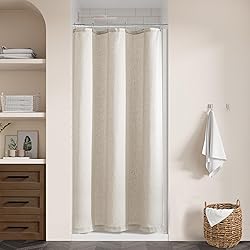 Oatmeal Linen 36x72 Shower Curtain for Shower Stall