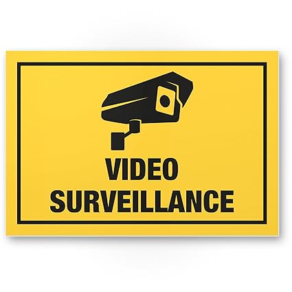 Cartello Di Avviso Per Videosorveglianza Con Frase In