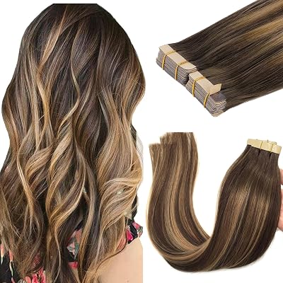 GOO GOO Tape In Hair Extensions 14 inch 100g 40pcs Brown Blonde 4/27/4