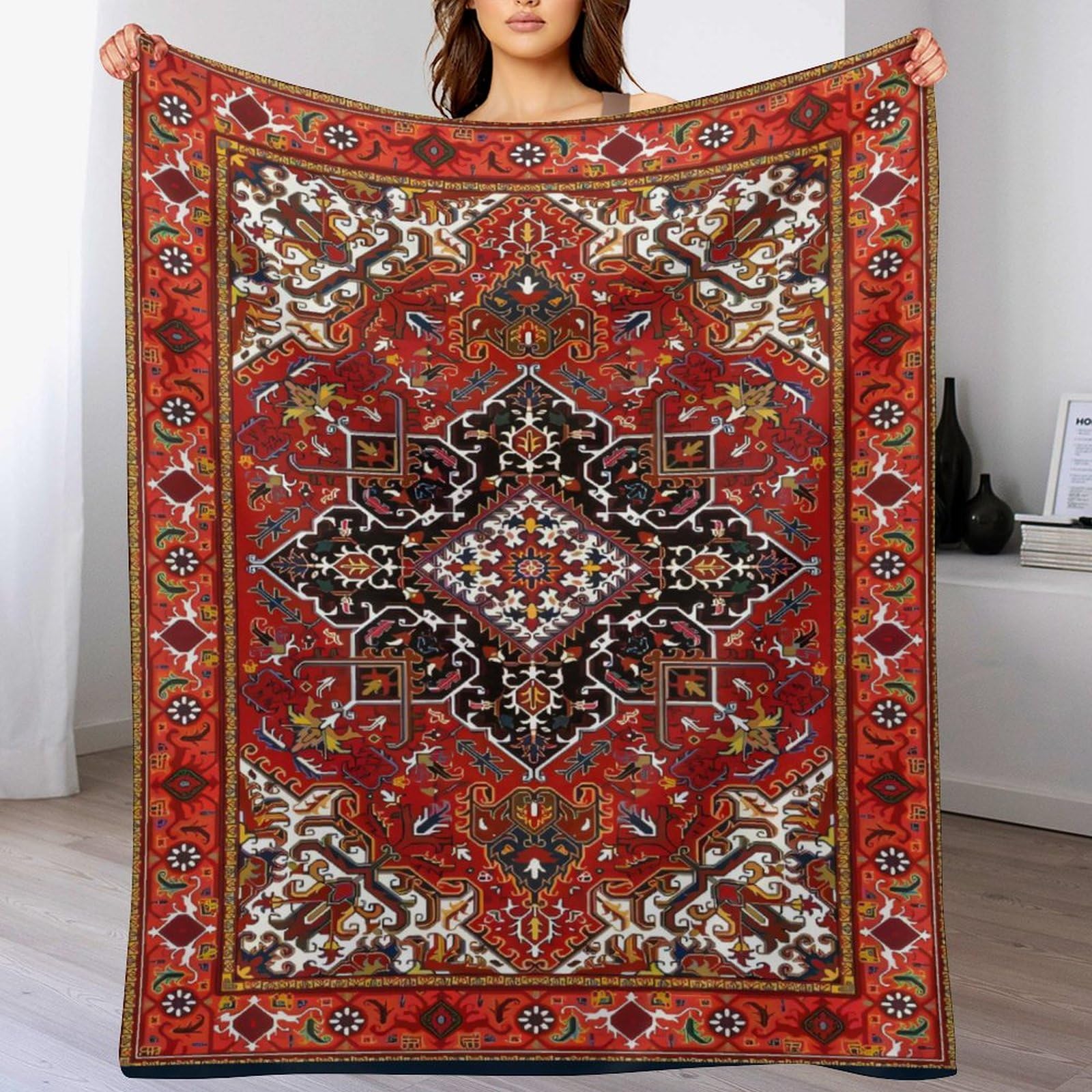 Liliha Bohemian Blanket Vintage Throw Blanket for