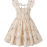 HONGTEYA Toddler Baby Girl Dress Ruffle Sleeveless Princess Dresses, Summer Dress Beach Sundress