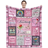 SUBORD Teacher Gifts for Women, Teacher Blanket 60"X50", Teachers Appreciation Gifts for Women, Best Teachers Gifts for Christmas/Valentines Day