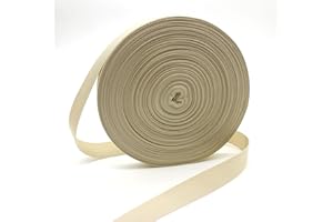 ZHFMLY Ivory White Nylon Webbing Strap 1 inch-50 Yards-Durable Heavy Duty Webbing Canvas Sewing Straps for Bags-Hammock-Lawn Chair-Belting-Pet Collars DIY Crafting & Projects
