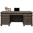 Martin Furniture Double Pad Desk, 68", Weathered Dove