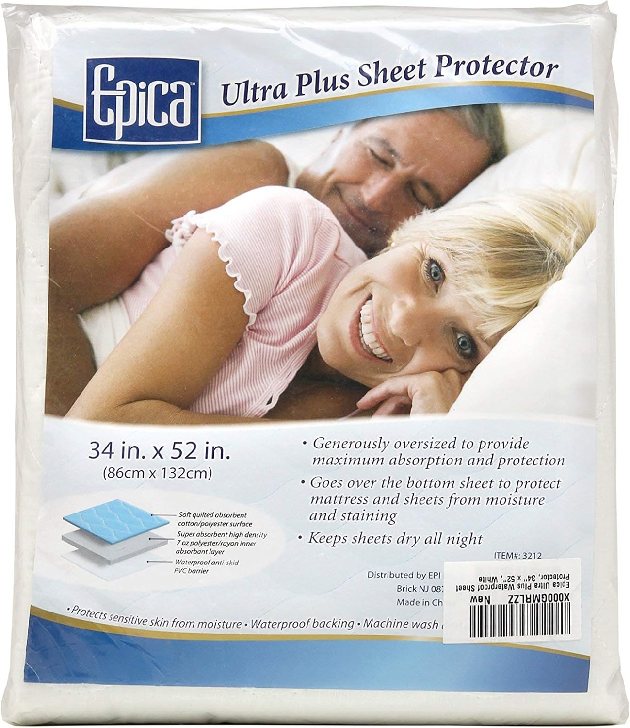 Premium Quality Bed Pad, Quilted, Waterproof, and Washable, 34" x 52" The Best Underpad Sheet Protector for Children or Adults with Incontinence (1 Pack): Health & Personal Care