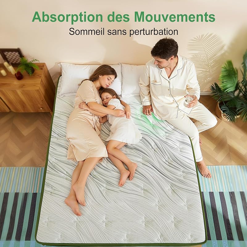 Matratze 140x190 cm H3 – 25cm 7-Zonen Ergonomische Unterstützung, Mittelfest für Rückenentlastung, Hautfreundlicher Bezug, Atmungsaktiv, Oeko-TEX & CertiPUR-US Zertifiziert — Foto 6 von 6