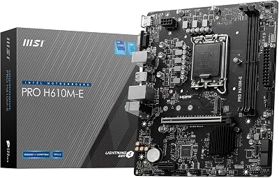 MSI PRO H610M-E Motherboard Micro-ATX LGA 1700 DDR5 PCIe 4.0 M.2 Gen3