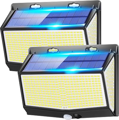 One Fire 468LED Solar Security Lights Outdoor Motion Sensor 2000LM 3 Modes