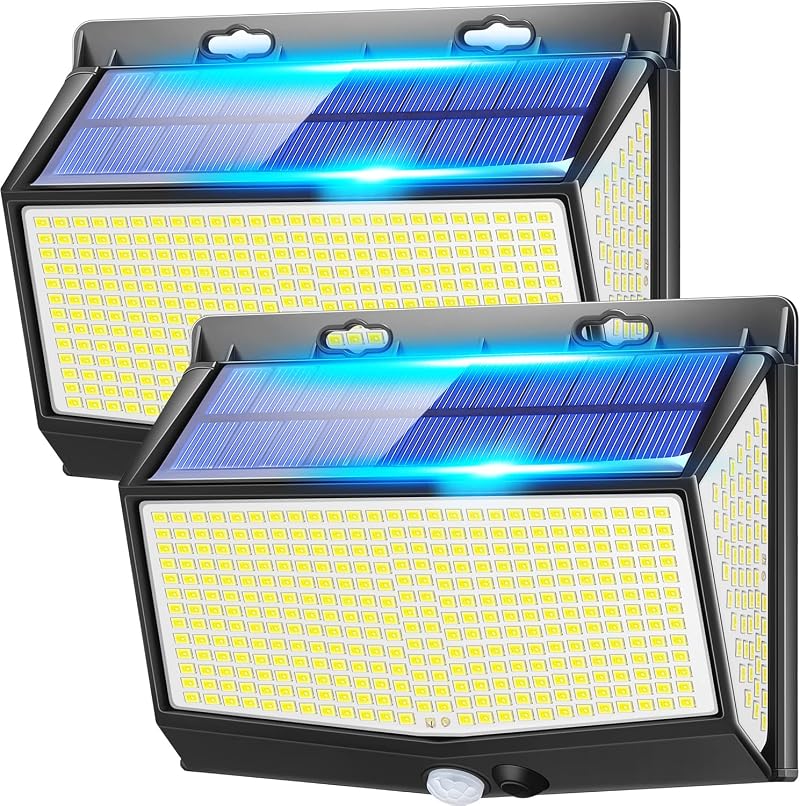 One Fire 468LED Solar Security Lights Outdoor Motion Sensor 2000LM 3 Modes