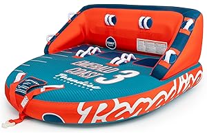 NorEast Outdoors Paradise Water Sports - Emerald Coast Towable Tube for Boating - 1-2 and1-3 Riders