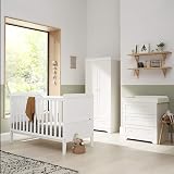 Tutti Bambini Rio 3-Piece Nursery Set White - 2-in-1 Cot Bed, Dresser & Wardrobe view 8