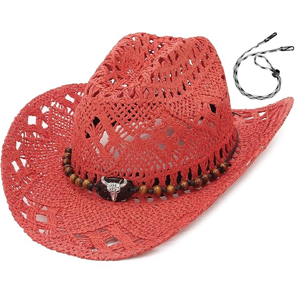 Boho Hip Cowgirl Hat with Heart Concho, Natural Toyo Straw  display picture 3