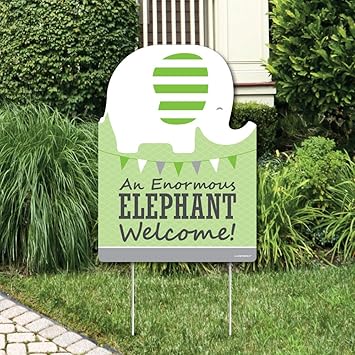 Green Elephant Party Decorations Baby Shower Or Birthday Party