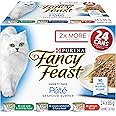 Fancy Feast Seafood Supper Wet Cat Food, Pate Variety Pack 3 Flavours - 85 g Can (24 Pack)