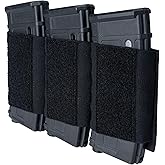 IDOGEAR Triple 5.56mm Rifle Magazines Holder Elastic Mag Holder with Hook Panel Attachment for MK5/D3CRM Chest Rig