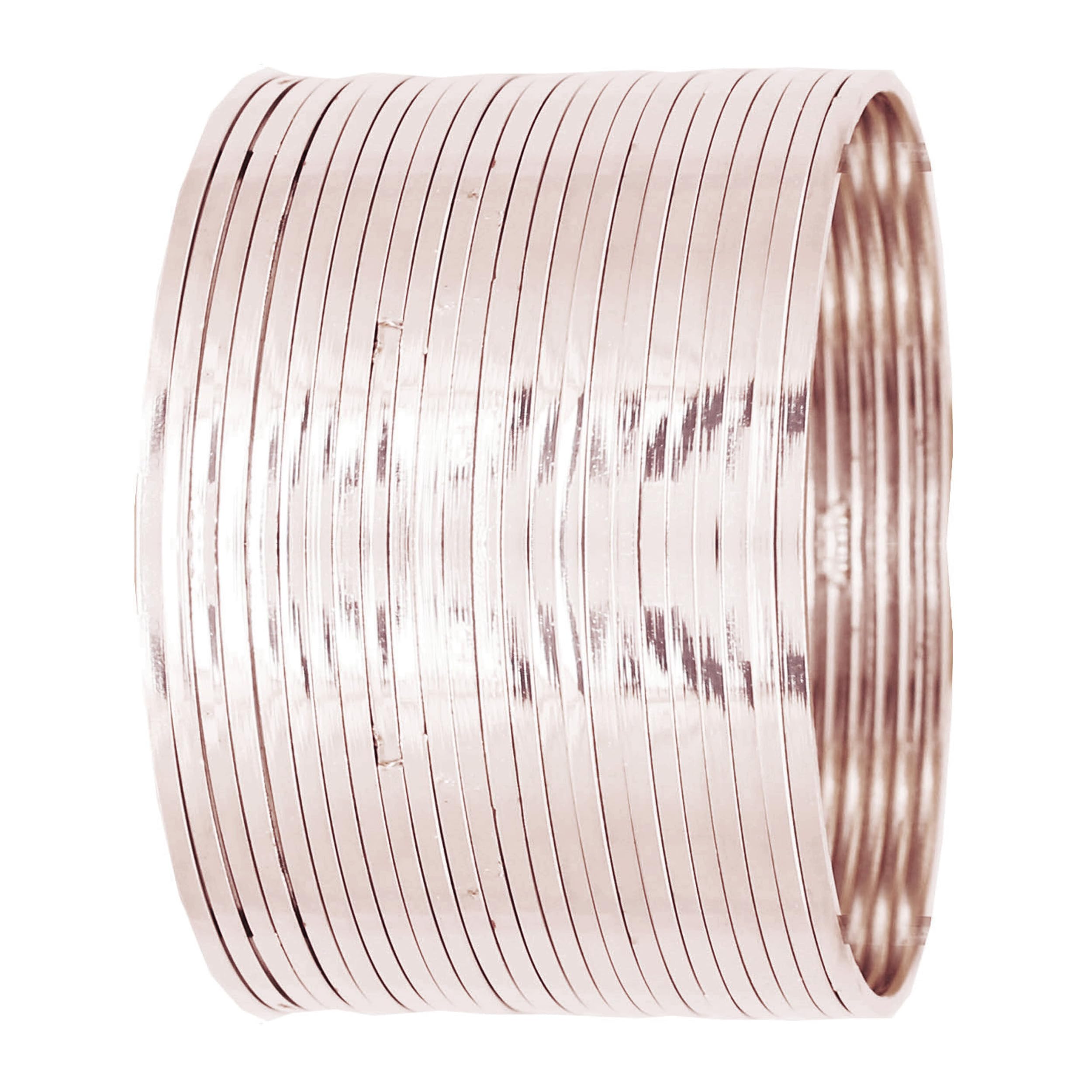 Touchstone New Silver Bangle Collection Indian Bollywood Desire Stunning Look Fine Cut Edges Tango Tune Depiction of Fine Jewelry Designer Bangle Bracelets Set of 24 in Silver Tone for Women. — image 1