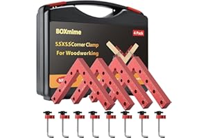 BOXmime 90 Degree Clamp Aluminum Alloy Corner Clamps for Woodworking,5.5" x 5.5"Carpenter Right Angle Clamping Square Tools f