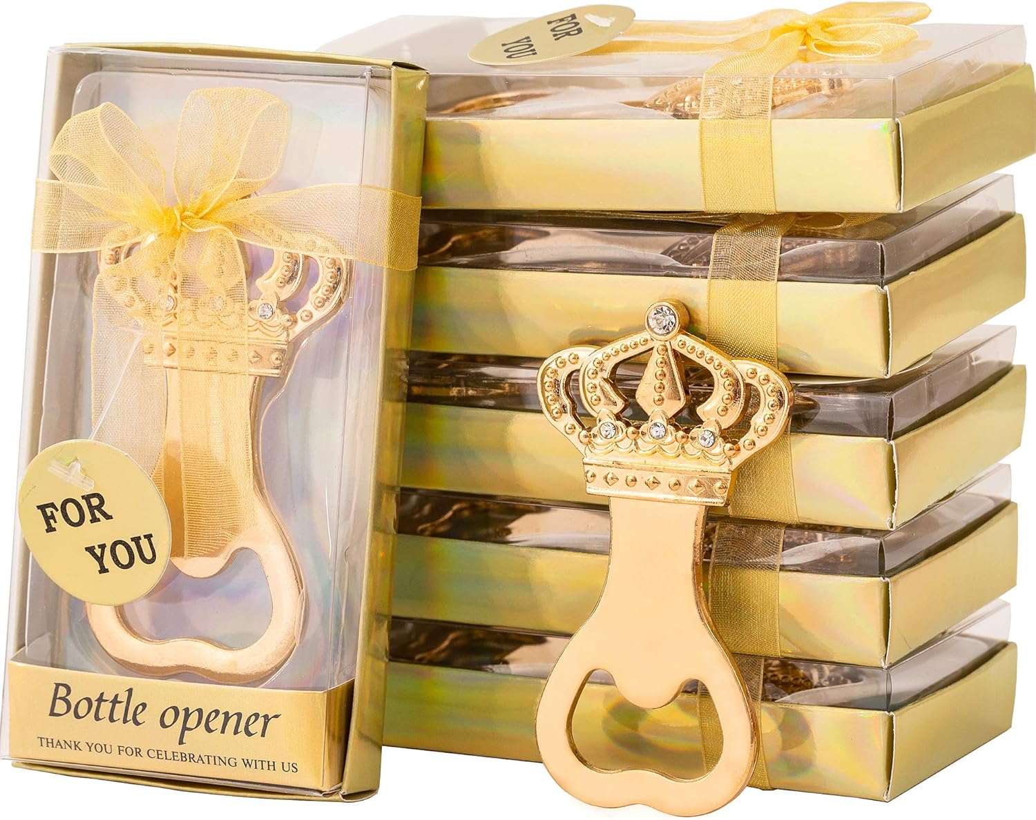 Amazon Com 24packs Crown Bottle Openers For Wedding Party Baby Shower Return Gifts Birthday Wedding Decorations Kitchen Dining