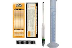 Craft A Brew - Deluxe Hydrometer Gravity Testing Kit - for at Home Brewing - Measures Specific Gravity, Potential ABV & Brix - for Mead, Wine, Beer, Hard Cider & Hard Seltzer - Complete Kit