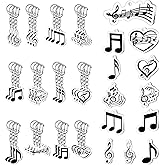Tondiamo 48 Pcs Musical Notes Party Gifts Keychains Bulk Musical Notes Keychains for Wedding Music Theme Party Decorations Birthday Gifts