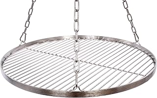 Feuerwerk-Planet 55 cm Grillrost Edelstahl 304 für Schwenkgrill 3 Bein BBQ Grill Rost 14 mm Kette