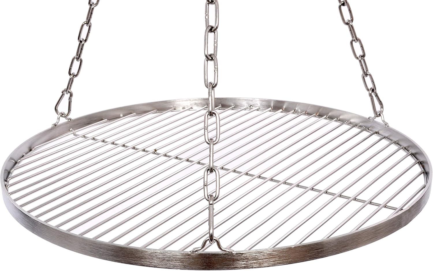 Feuerwerk-Planet 55 cm Grillrost Edelstahl 304 für Schwenkgrill 3 Bein BBQ Grill Rost 14 mm Kette