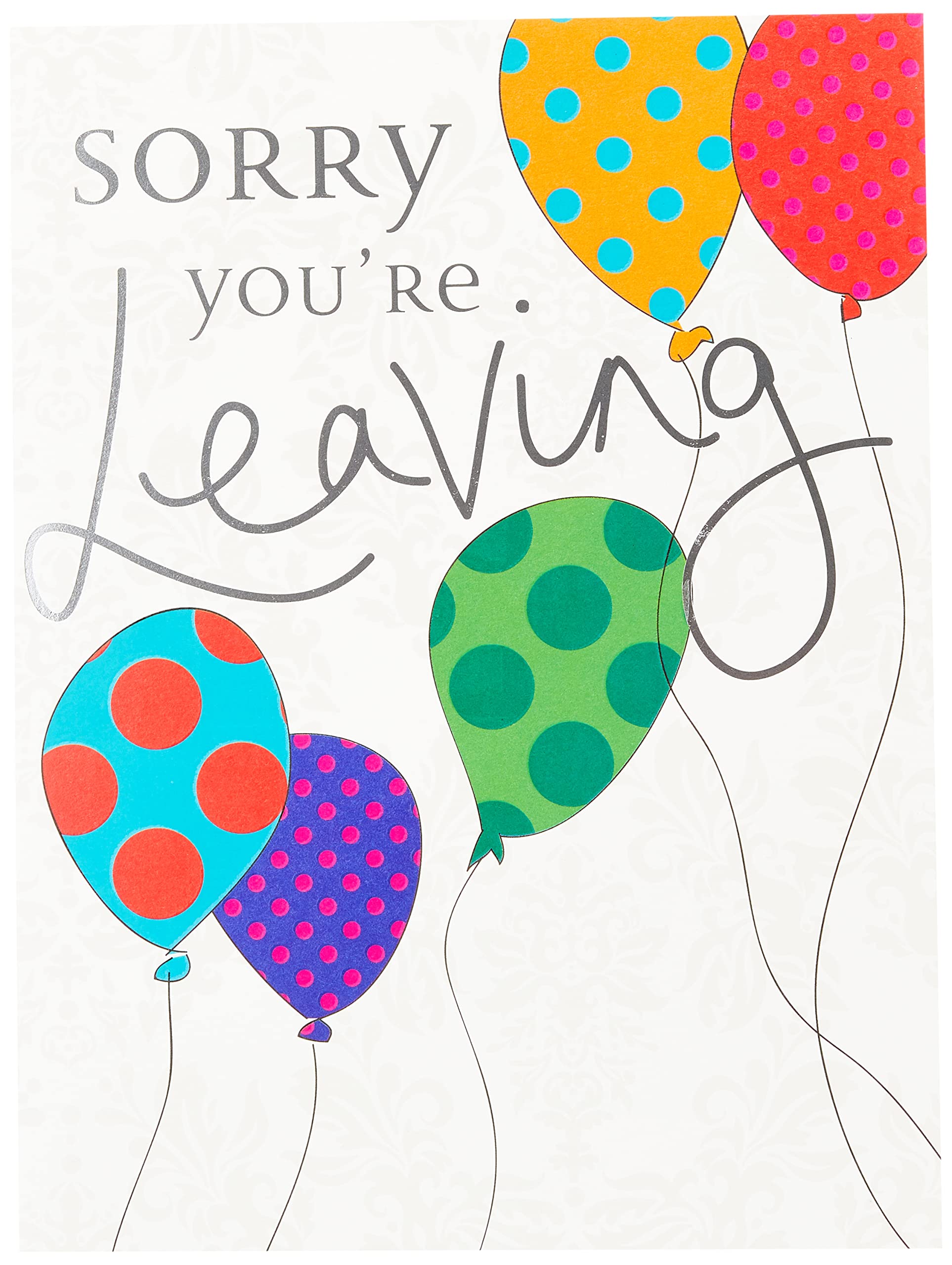 Piccadilly Greetings Group Ltd Traditional Large Card Leaving - 12 x 9 inches - Piccadilly Greetings,grey|red|blue|green|beige