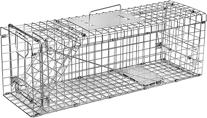 Elbe Pieges A Chat En Fil Acier Galvanise Maf03 80x32x29 Cm Piege De Capture Animaux Sans Cruaute Pieges A Cages Chasse