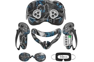 RECHALE Silicone Cover Set Compatible with Oculus/Meta Quest 3S, VR Accessories for Meta Quest 3S, Protective Cover Set Includes Controller Grip Cover, Face Cover, VR Shell Cover (Phantom)