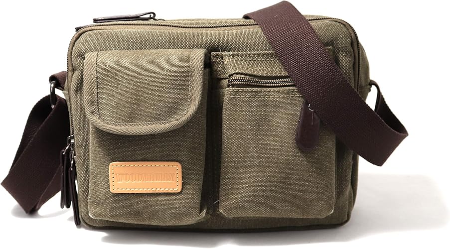 Amazon ショルダーバッグ キャンバス メンズ 帆布 Bz1134 Green Woodybelly シューズ バッグ