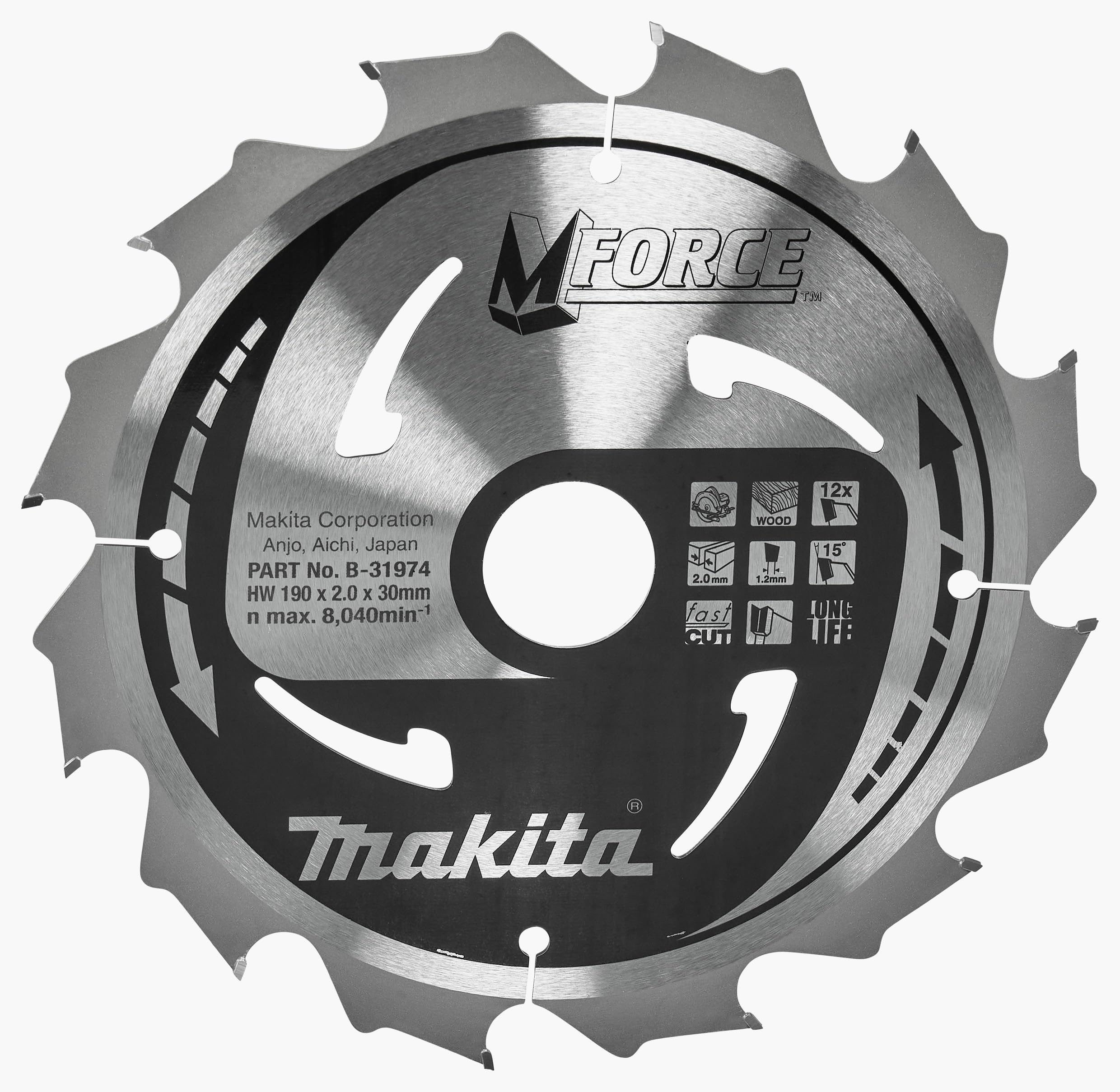 Makita B-31974 MForce Saw Blade 190x30x12T