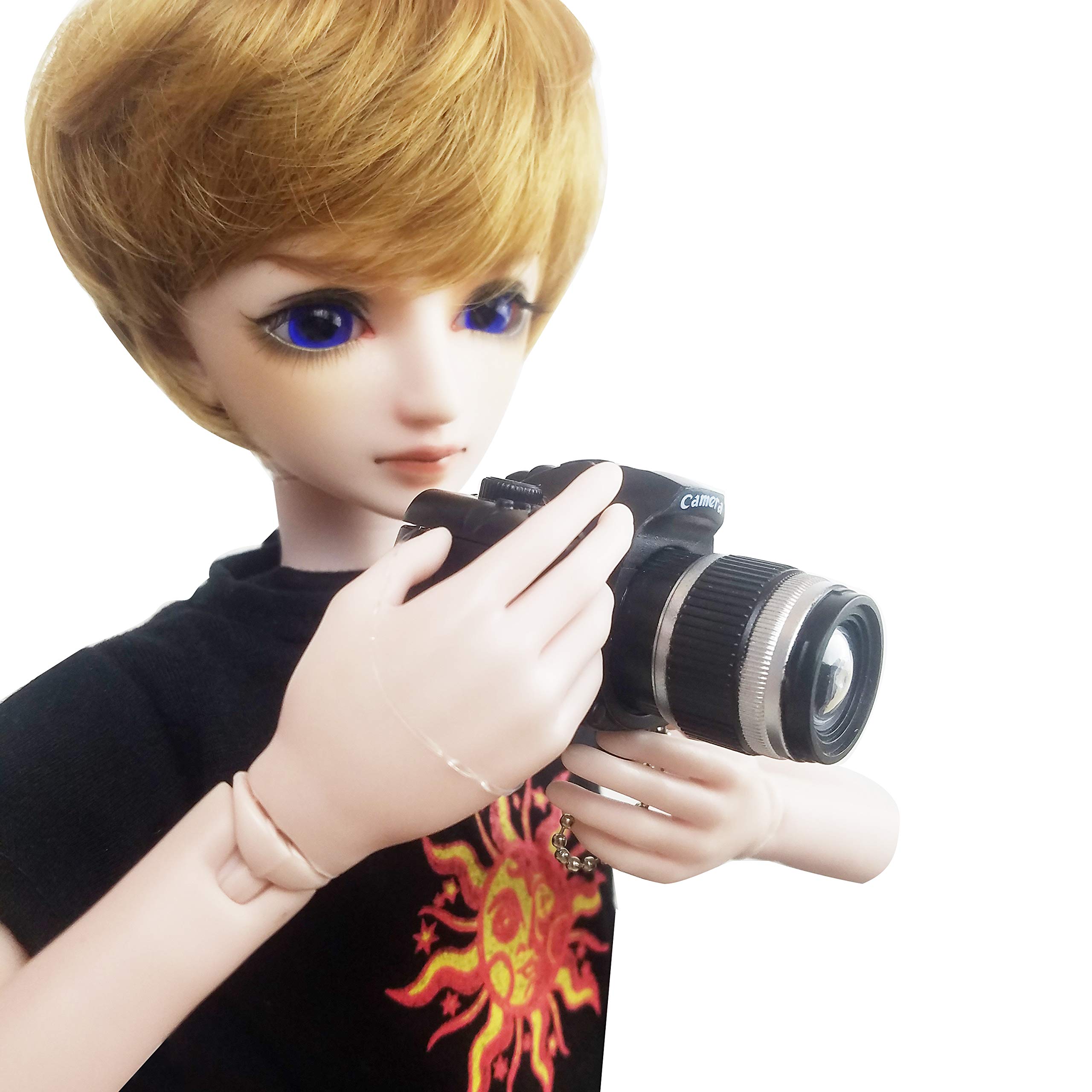 EVA BJD Full Set Photographer Jack 1/3 BJD Doll 22inch Male Boy Doll Ball Jointed Dolls + Makeup + Clothes + Pants + Shoes + Wigs + Doll Accessories